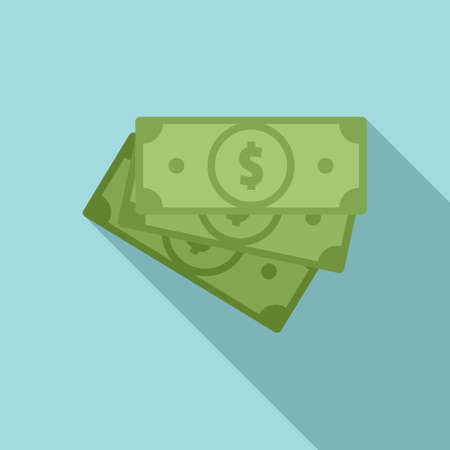 Prosecutor money cash icon, flat styleのイラスト素材