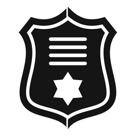 Prosecutor gold emblem icon, simple styleのイラスト素材