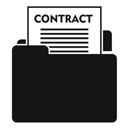 Notary mail contract icon, simple styleのイラスト素材