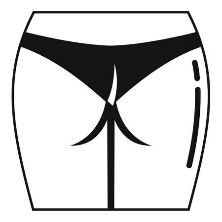 Leg laser hair removal icon, simple styleのイラスト素材