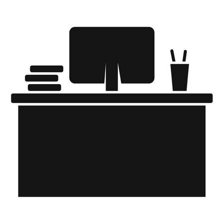 Office manager desktop icon, simple styleのイラスト素材