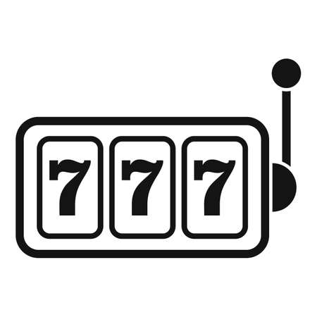 Slot machine icon, simple styleのイラスト素材