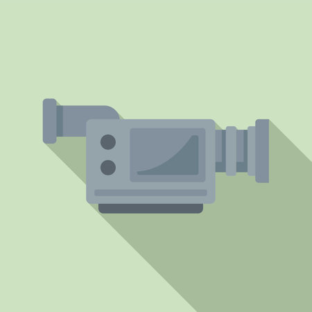 Tv camera icon, flat styleのイラスト素材