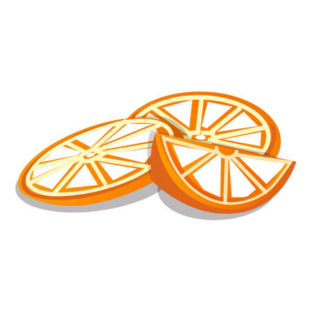 Orange slices icon, cartoon styleのイラスト素材