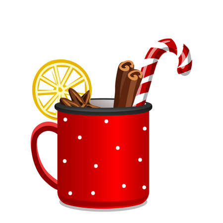 Christmas tea icon, cartoon styleのイラスト素材