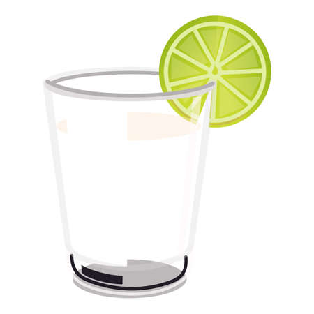 Water with lime icon, cartoon styleのイラスト素材
