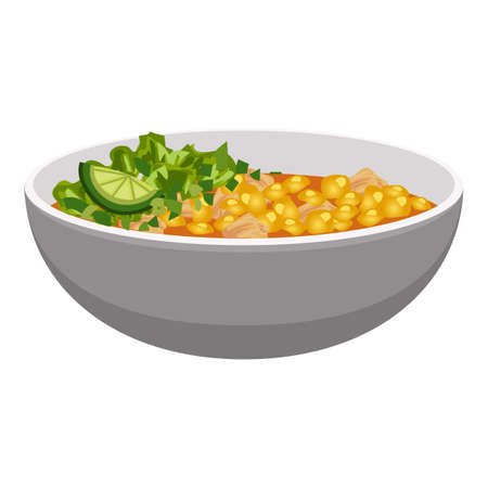 Hot soup icon, cartoon styleのイラスト素材