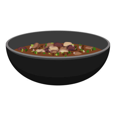 Bean soup icon, cartoon styleのイラスト素材