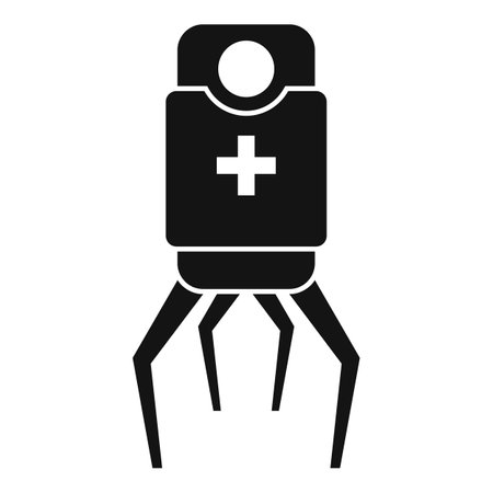 Nano doctor icon, simple styleのイラスト素材