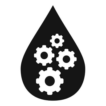 Water drop nanotechnology icon, simple styleのイラスト素材