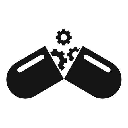 Nanotechnology capsule icon, simple styleのイラスト素材