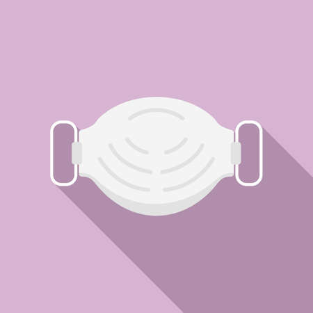 mask icon, flat styleのイラスト素材