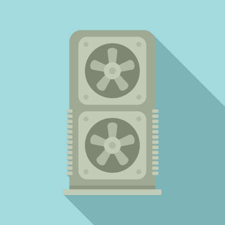 Ventilation equipment icon, flat styleのイラスト素材