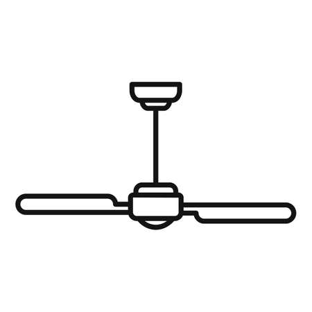 Room ventilation fan icon, outline styleのイラスト素材