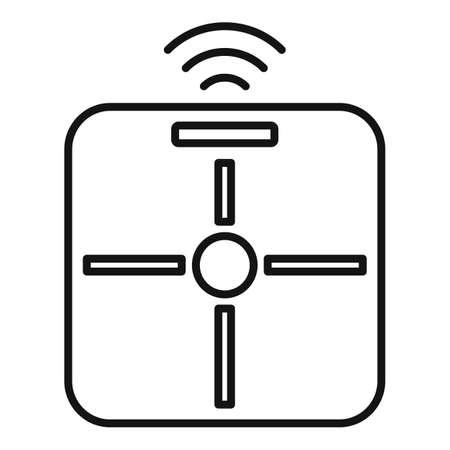Digital smart scales icon, outline styleのイラスト素材