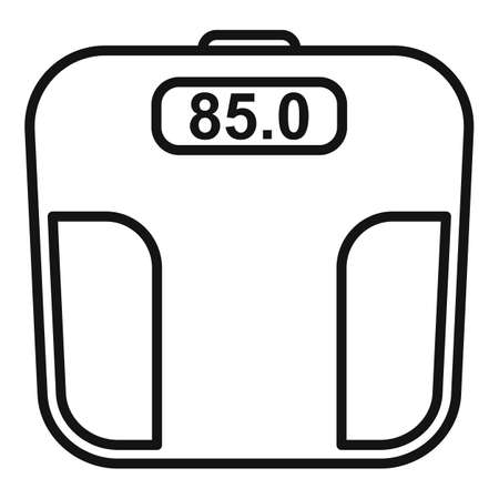 Smart scales equipment icon, outline styleのイラスト素材