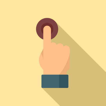 Affiliate marketing start button icon, flat styleのイラスト素材