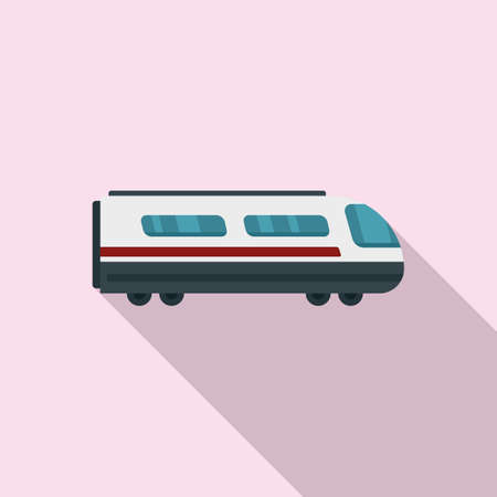 Speed electric train icon, flat styleのイラスト素材