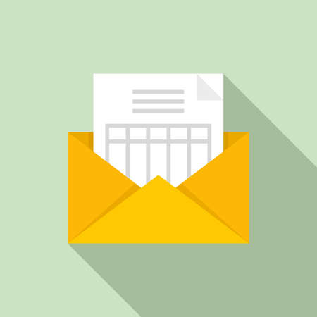 Tax mail icon, flat styleのイラスト素材