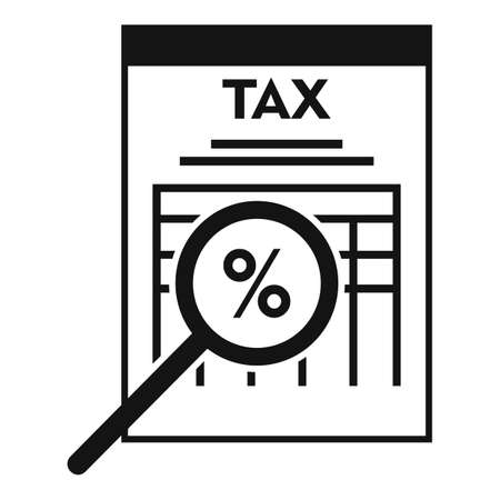 Tax document icon, simple styleのイラスト素材