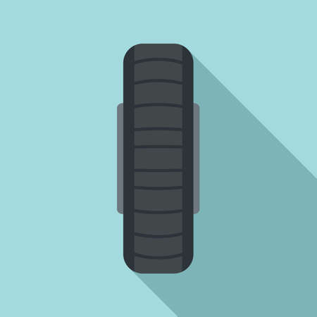 Spare wheel icon, flat styleのイラスト素材