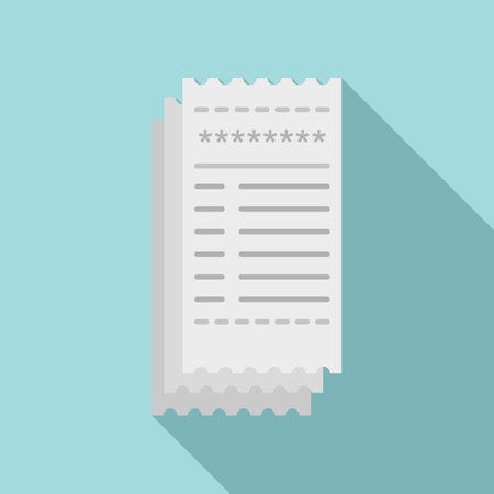 Payment bill icon, flat styleのイラスト素材