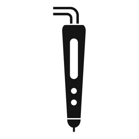 3d pen device icon, simple styleのイラスト素材
