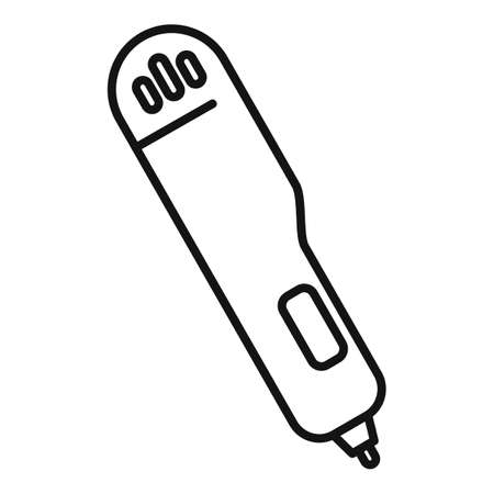 Printing pen icon, outline styleのイラスト素材