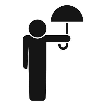 Crisis protection icon, simple styleのイラスト素材