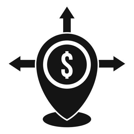 Financial restructuring icon, simple styleのイラスト素材