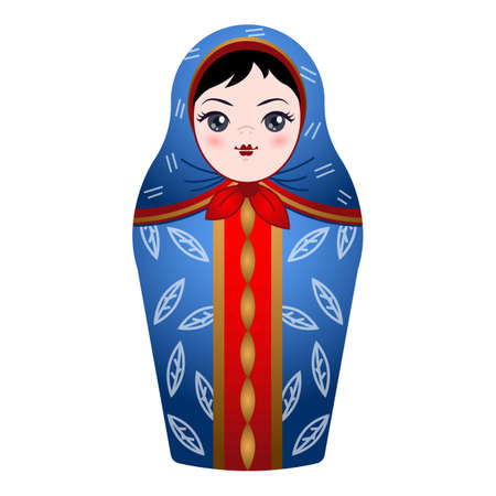 Toy nested doll icon, cartoon styleのイラスト素材