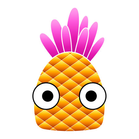 Vitamin pineapple icon, cartoon styleのイラスト素材