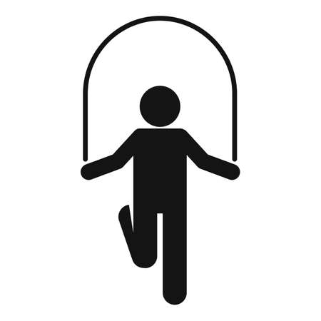 Gym jump rope icon, simple styleのイラスト素材
