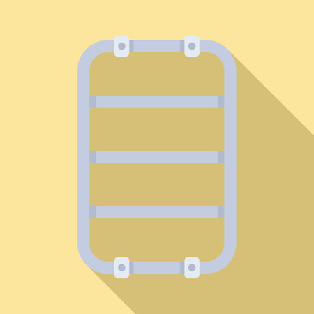 Equipment heated towel rail icon, flat styleのイラスト素材