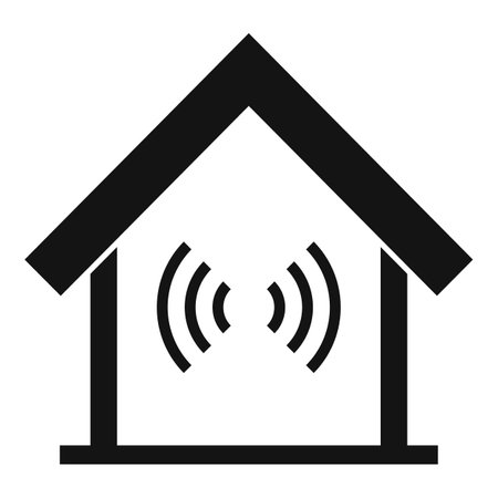 Soundproof home icon, simple styleのイラスト素材