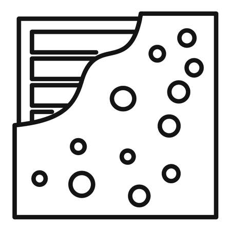 Soundproofing icon, outline styleのイラスト素材