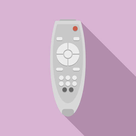 Television remote control icon, flat styleのイラスト素材