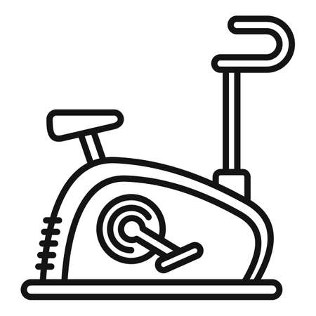 Health exercise bike icon, outline styleのイラスト素材