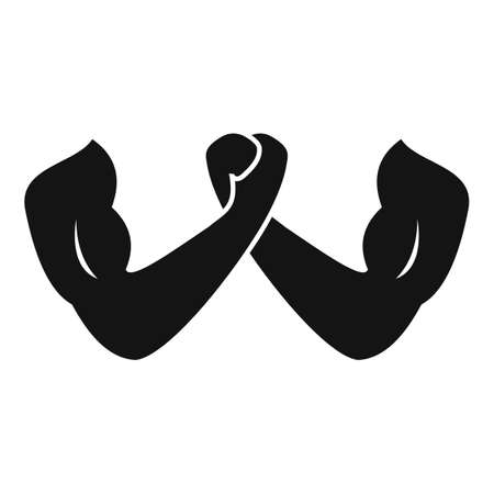 Arm wrestling handshake icon, simple styleのイラスト素材