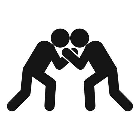 Greco-roman wrestling icon, simple styleのイラスト素材
