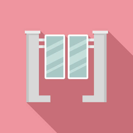 Closed turnstile icon, flat styleのイラスト素材