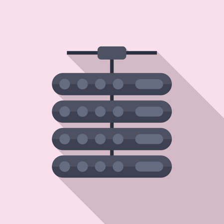Server center connection icon, flat styleのイラスト素材
