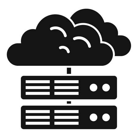Server data cloud icon, simple styleのイラスト素材