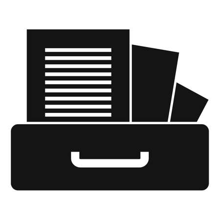 Storage documents icon, simple styleのイラスト素材