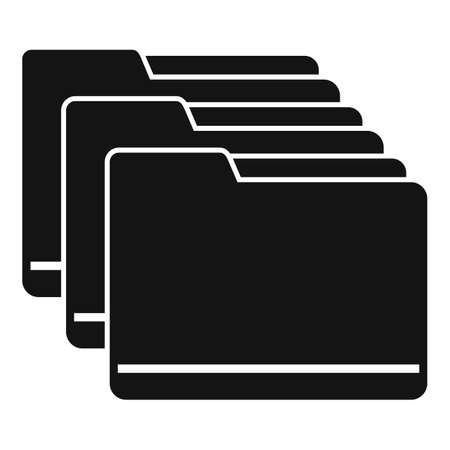 Folder stack icon, simple styleのイラスト素材