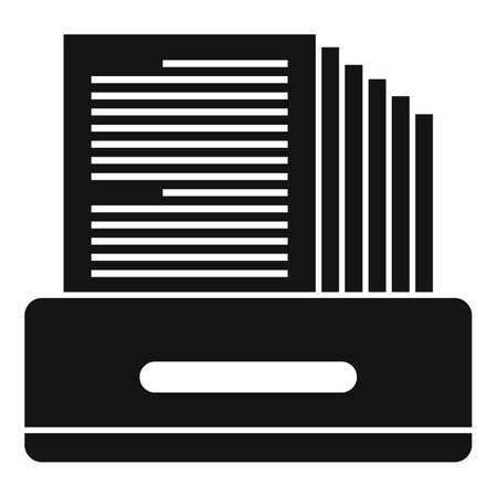 Paper documents icon, simple styleのイラスト素材