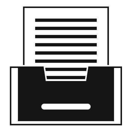 Paper archive icon, simple styleのイラスト素材