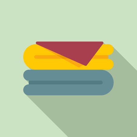 Textile stack icon, flat styleのイラスト素材