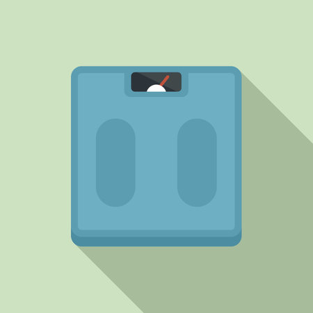 Gym scales icon, flat styleのイラスト素材
