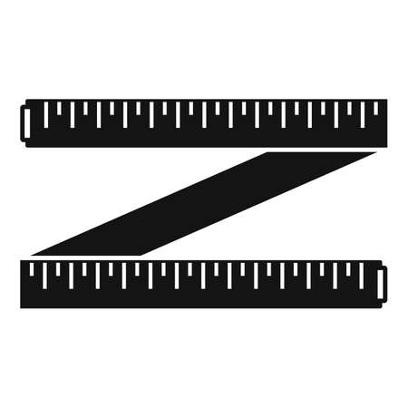 Measurement fit tape icon, simple styleのイラスト素材